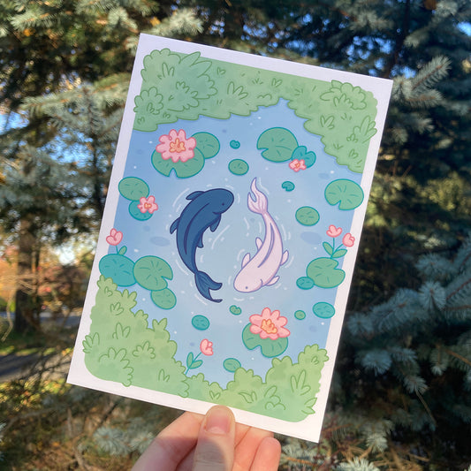 Koi Pond Art Print