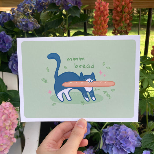 Tuxedo Cat Baguette Art Print
