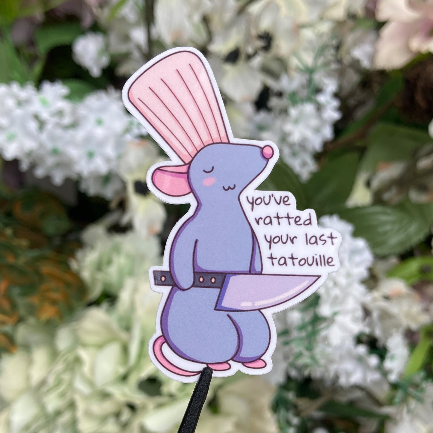 You've Ratted Your Last Tatouille Rat Sticker | Little Chef