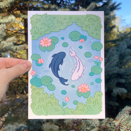 Koi Pond Art Print