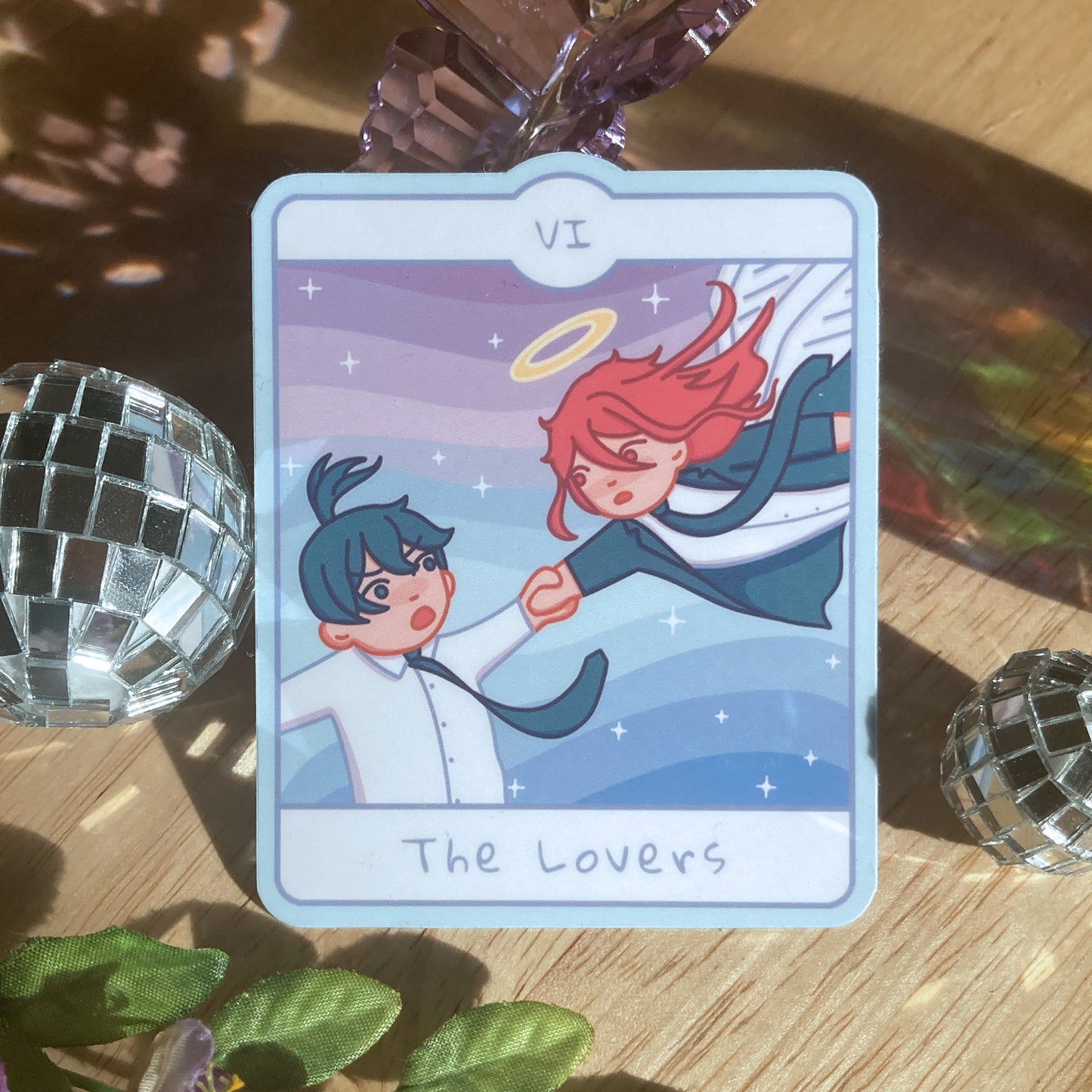 Devil Hunter & Angel Inspired Sticker | Tarot Card The Lovers