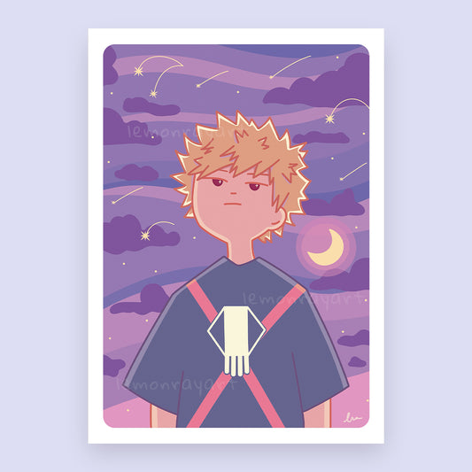 Bakugo Inspired Art Print