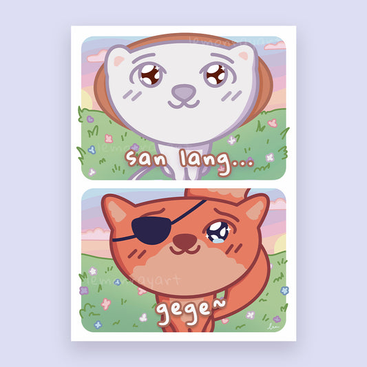 HuaLian Ferret & Fox Print | TGCF