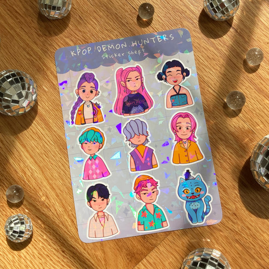 Kpop Demon Hunters Inspired Sticker Sheet